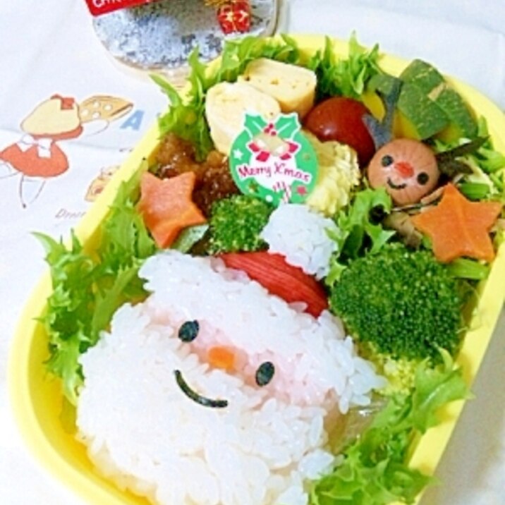 簡単キャラ弁☆クリスマス　サンタのお弁当♪